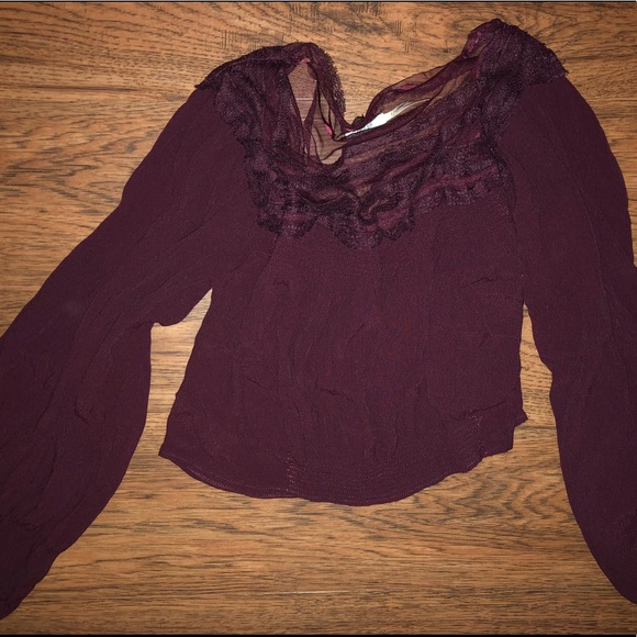 Urban Outfitters Kimchi Blue chiffon crop blouse - Picture 2 of 3